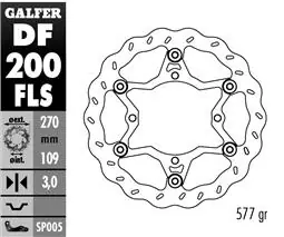 Ekspresowa dostawa GALFER TARCZA HAMULCOWA 270MM PŁYWAJĄCA YAMAHA YZ/WR 125, YZF/WRF 250/426/450 SUZUKI RM 125/250