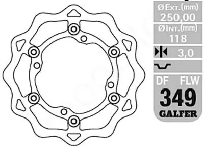 GALFER TARCZA HAMULCOWA PŁYWAJĄCA 250MM SUZUKI RMZ 250 ‘07- ,RMZ 450 ‘05- Ekspresowa dostawa