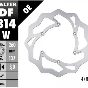 GALFER TARCZA HAMULCOWA PRZÓD BETA RR 250/300/350 ‘12-, RR 390/400/430/450/450/498 ‘14-, XTRAINER 250/300 ‘15- WAVE (260X127X3MM) Łatwy zwrot