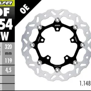 GALFER TARCZA HAMULCOWA PRZÓD CF MOTO MT 450 ‘24- (FLOATING) (320X119X4,5MM) Darmowy zwrot