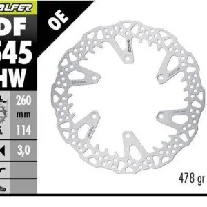 Popularny GALFER TARCZA HAMULCOWA PRZÓD DUCATI DESMO 450MX ‘24-‘26 (260X114X3MM) SHARK ENDURO MX