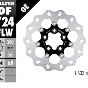 Wysoka jakość GALFER TARCZA HAMULCOWA PRZÓD HARLEY-DAVIDSON (260X56X6) PŁYWAJĄCA (WAVE DISC FLOATING) (PATRZ OPIS)