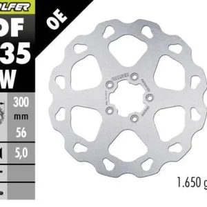 Darmowy zwrot GALFER TARCZA HAMULCOWA PRZÓD HARLEY-DAVIDSON (300X56X5) (W FIXED)