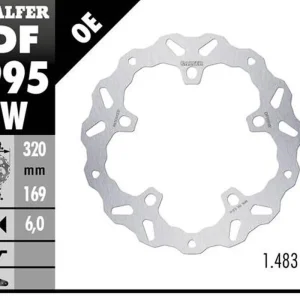 GALFER TARCZA HAMULCOWA PRZÓD HARLEY-DAVIDSON (320X169X6) (WAVE) (PATRZ OPIS) Bestseller