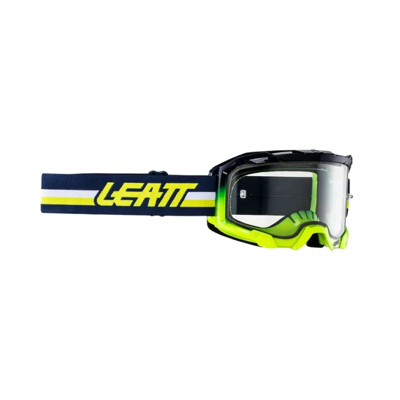 LEATT GOGLE VELOCITY 4.5 GOGGLE BLUE CLEAR 83% - KOLOR GRANATOWY/ŻÓŁTY/BIAŁY SZYBKA PRZEŹROCZYSTA Wysoka jakość
