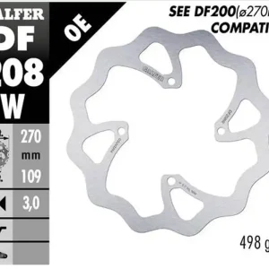 GALFER TARCZA HAMULCOWA PRZÓD KAWASAKI KX 250F/450F ‘15-, KX 250X/450X ‘21- WAVE (270X109X3MM) Łatwy zwrot
