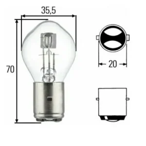 HELLA ŻARÓWKA S2 45/40W 12V BA20D (BULBA) - 1 SZTUKA Taniej