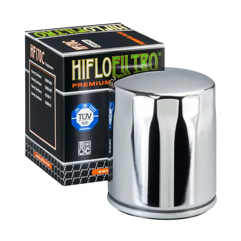 HIFLO FILTR OLEJU HF 170 HARLEY-DAVIDSON (CHROMOWANY) (50) Darmowy zwrot