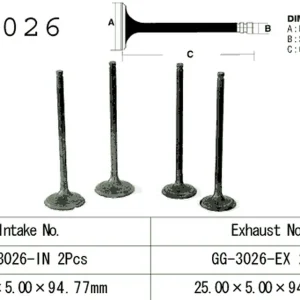 Nowość VESRAH ZAWÓR WYDECHOWY SUZUKI DR 250 S/SE ‘90-95‘ (OEM 12912-15D01) (1SZT.) (MADE IN JAPAN)