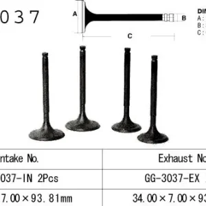 VESRAH ZAWÓR WYDECHOWY SUZUKI DR 750/800 ‘88-‘93 (OEM 12912-44B00) (1SZT.) (MADE IN JAPAN) Promocja