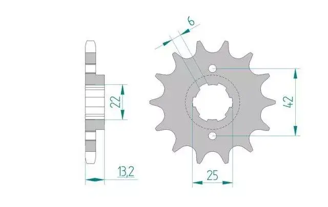 Oferta AFAM 20404-16 zębów zębatka stalowa PRZÓD rozmiar 525