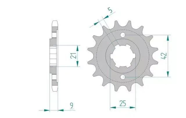 Wyjątkowa oferta AFAM 21304-18 zębów zębatka stalowa PRZÓD rozmiar 428