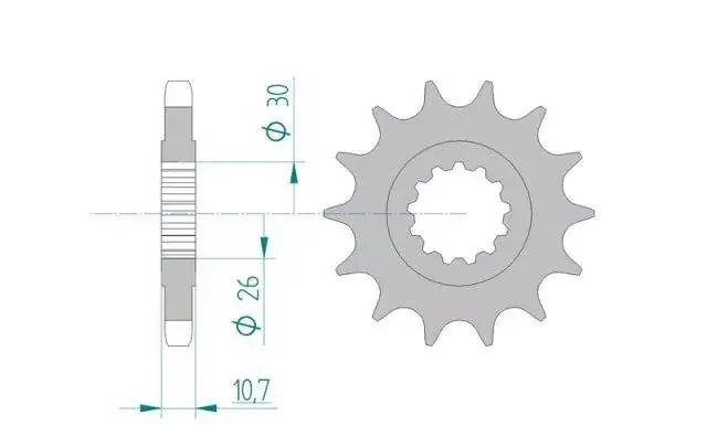 Oferta AFAM 21801-14 zębów zębatka stalowa PRZÓD rozmiar 530