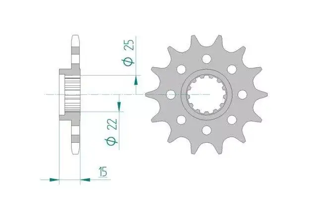 Oferta AFAM 24509-15 zębów zębatka stalowa PRZÓD rozmiar 520