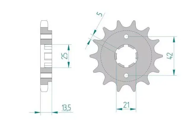 Oferta AFAM 46600-14 zębów zębatka stalowa PRZÓD rozmiar 530