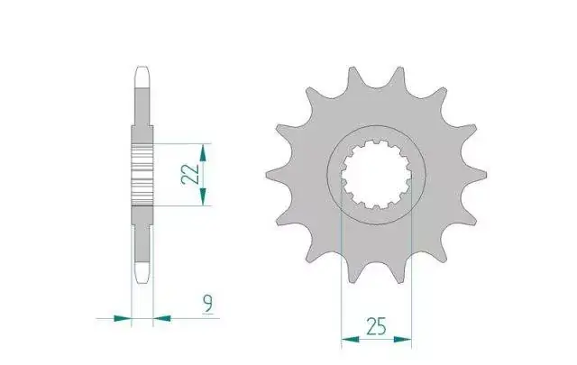 Oferta AFAM 94603-14 zębów zębatka stalowa PRZÓD rozmiar 520
