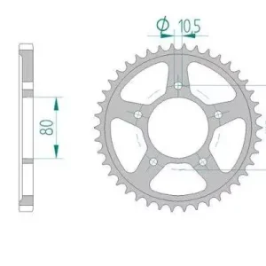 AFAM 10504-36 zębów zębatka TYŁ stalowa C45N hartowana indukcyjnie, 525 standard cataphoresis, czarna Oferta