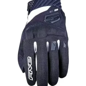 FIVE GLOVES RĘKAWICE TEKSTYLNE DAMSKIE RS3 EVO WOMAN KOLOR CZARNY/BIAŁY ROZMIAR 8 (S) Tylko do końca tygodnia