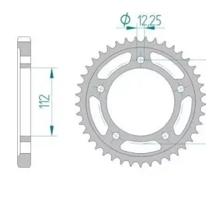 AFAM 10508-40 zębów zębatka TYŁ stalowa C45N hartowana indukcyjnie, 530 standard galwanizowana, srebrna Obniżka ceny