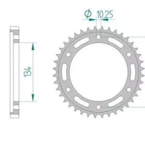 AFAM 10616-42 zębów zębatka TYŁ stalowa C45N hartowana indukcyjnie, 530 standard cataphoresis, czarna Oferta