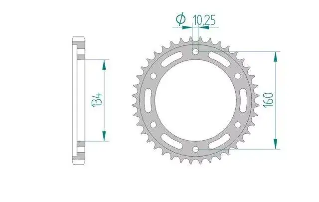 AFAM 10616-42 zębów zębatka TYŁ stalowa C45N hartowana indukcyjnie, 530 standard cataphoresis, czarna Oferta