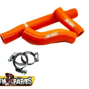 FM-PARTS SILIKONOWE WĘŻE/PRZEWODY CHŁODNICY KTM / HUSQVARNA 250/300 ‘17-‘19 KOLOR POMARAŃCZOWY Taniej