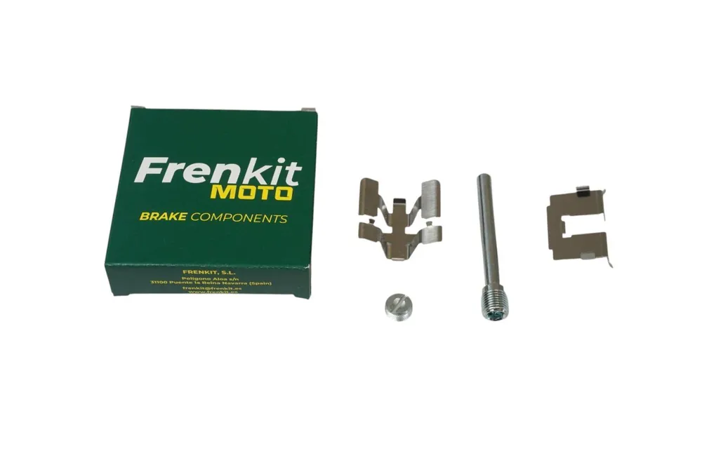 FRENKIT MOTO 2026/05 ZESTAW BLASZEK USTALAJĄCYCH, TRZPIENI I ZABEZPIECZEŃ ZACISKU HAMULCOWEGO NISSIN TYŁ HONDA NT 400 / 600 BROS ‘88-‘91, CB 400 SUPER FOUR ‘92-‘97, NTV 650 ‘88-‘98, XL 600 V TRANSALP ‘87-‘93 Okazja