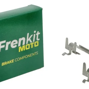FRENKIT MOTO 2026/05 ZESTAW BLASZEK USTALAJĄCYCH, TRZPIENI I ZABEZPIECZEŃ ZACISKU HAMULCOWEGO NISSIN PRZÓD BMW M 1000 R ‘23-‘25, M 1000 RR ‘21-‘25, S 1000 RR ‘18-‘25 Szybka wysyłka