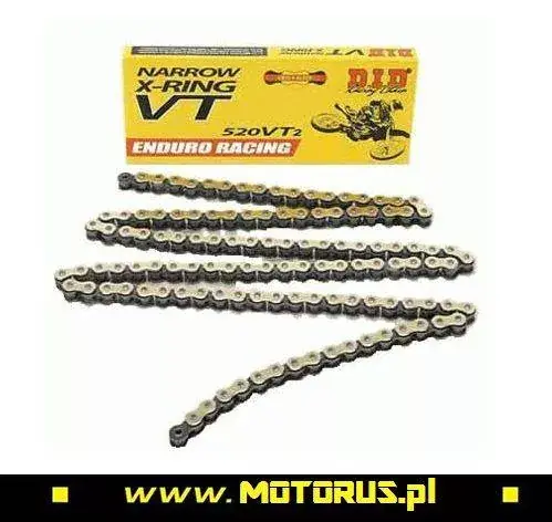 DID 520VT2-116 ogniw łańcuch napędowy X-RING CROSS ENDURO ZŁOTY Premium