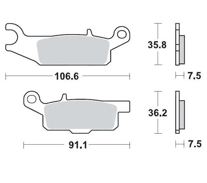 MOTO-MASTER klocki hamulcowe KH444 SINTER METAL OEM 11 (SINTERPRO RACING) YAMAHA YFM700 GRIZZLY PRZÓD-PRAWY Nowy