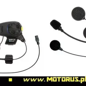 Zniżka SENA SMH5DFM10 interkom BLUETOOTH 3.0 do 700M FM motocyklowy do kasku zestaw UNIWERSALNYCH mikrofonów 2 szt.