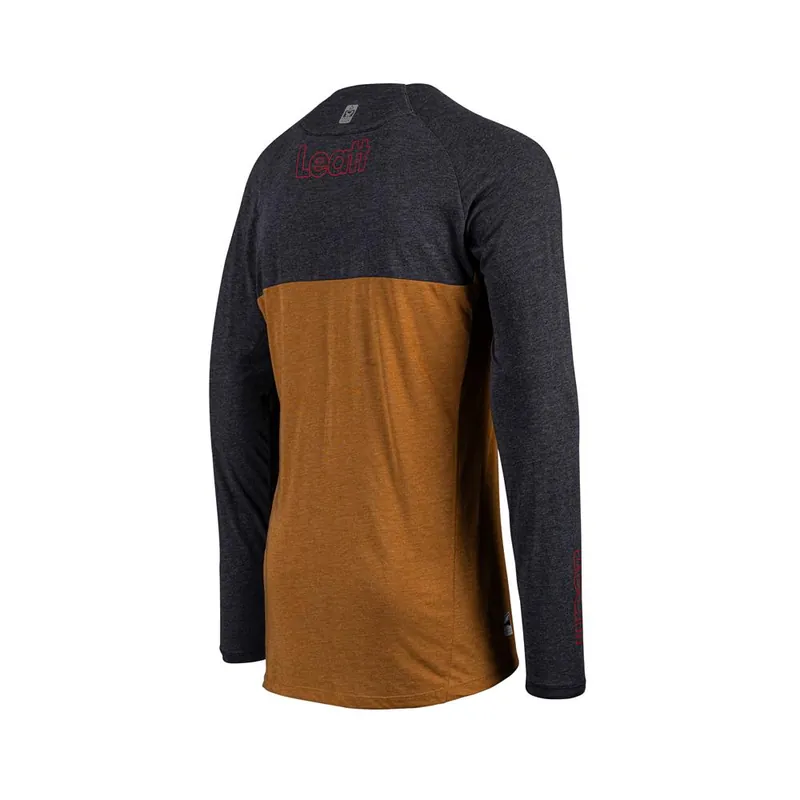 LEATT KOSZULKA ROWEROWA MTB GRAVITY 2.0 JERSEY PEANUT KOLOR BRĄZOWY/GRAFITOWY ROZMIAR L Promocja