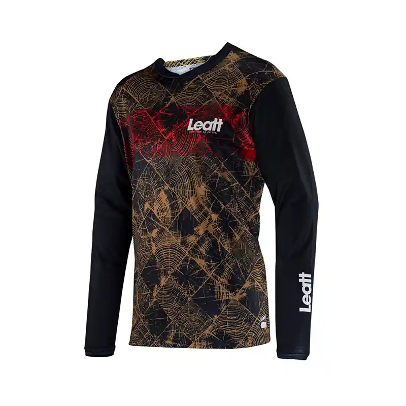 LEATT KOSZULKA ROWEROWA MTB GRAVITY 3.0 JERSEY TIMBER KOLOR BRĄZOWY/CZARNY ROZMIAR L Dodaj do koszyka