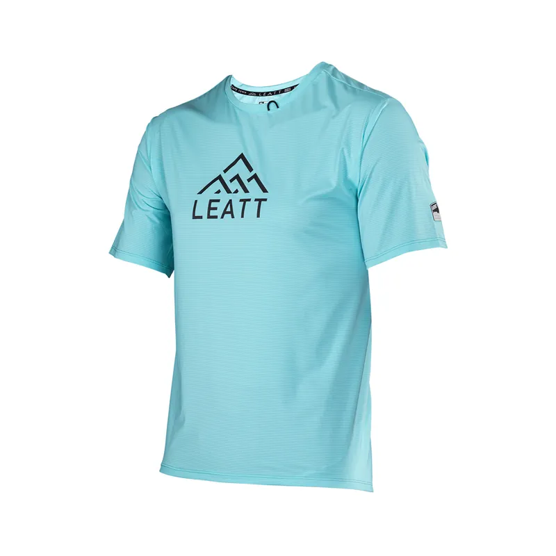 Nowość LEATT KOSZULKA ROWEROWA MTB TRAIL 1.0 X-FLOW JERSEY AQUA KOLOR NIEBIESKI ROZMIAR M