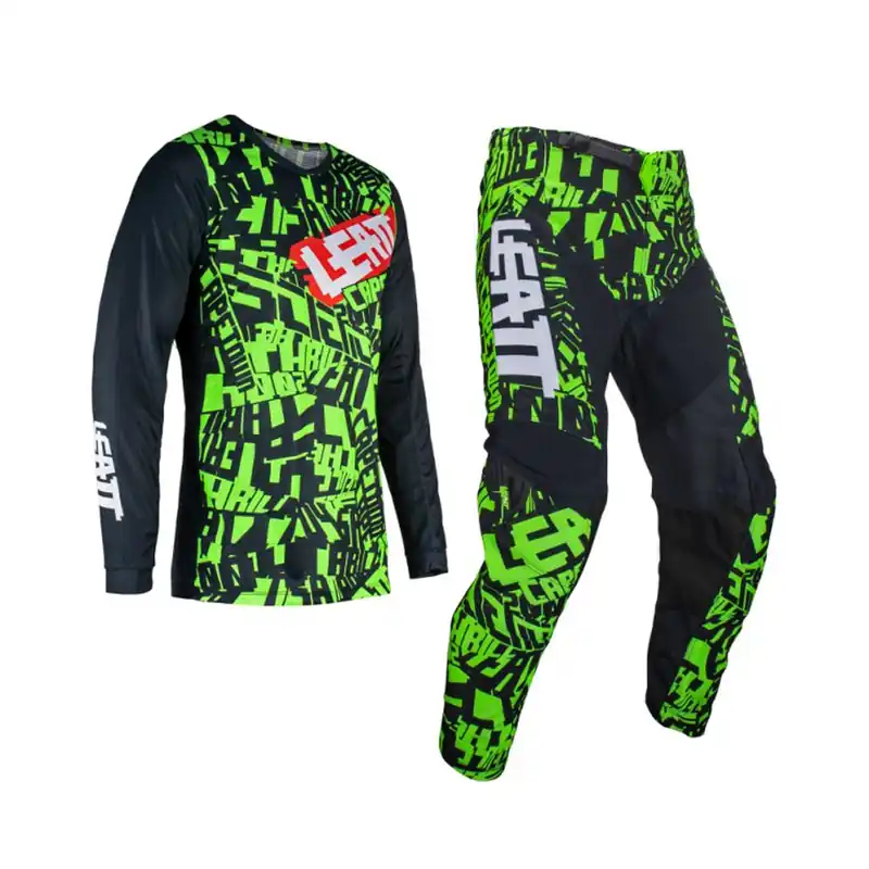 Oferta limitowana LEATT ZESTAW (KOMPLET) KOSZULKA + SPODNIE MOTO RIDE KIT 3.5 LIME KOLOR CZARNY/ŻÓŁTY FLUO ROZMIAR M