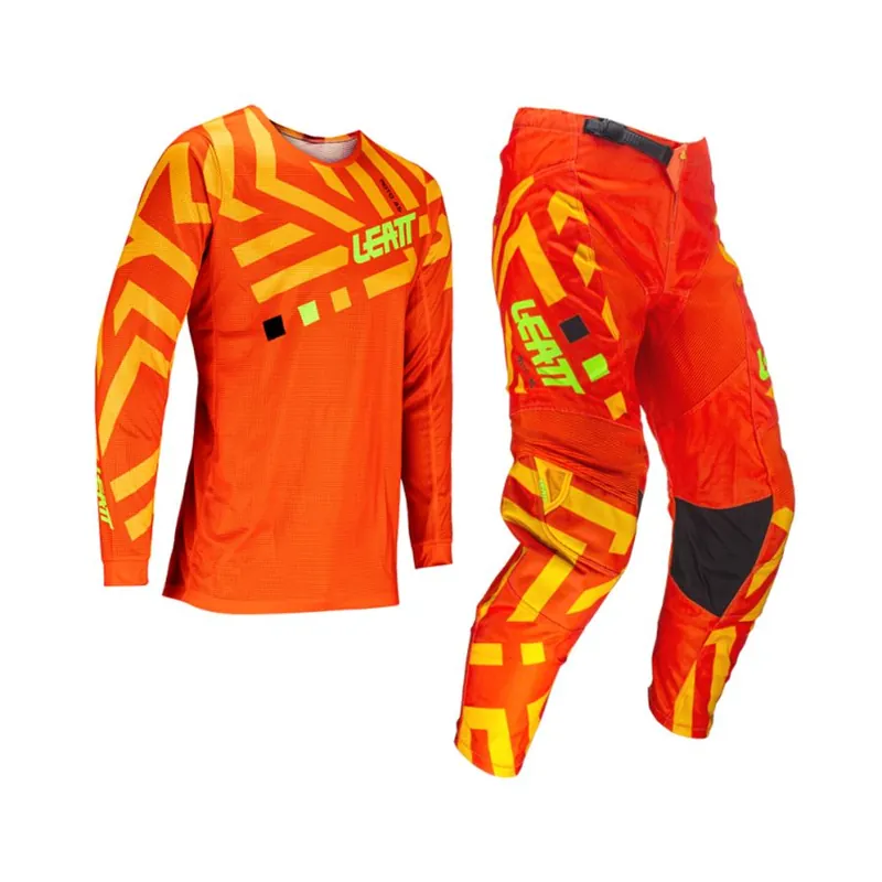 LEATT ZESTAW (KOMPLET) KOSZULKA + SPODNIE MOTO RIDE KIT 3.5 CITRUS KOLOR POMARAŃCZOWY/ŻÓŁTY FLUO ROZMIAR S Hit cenowy