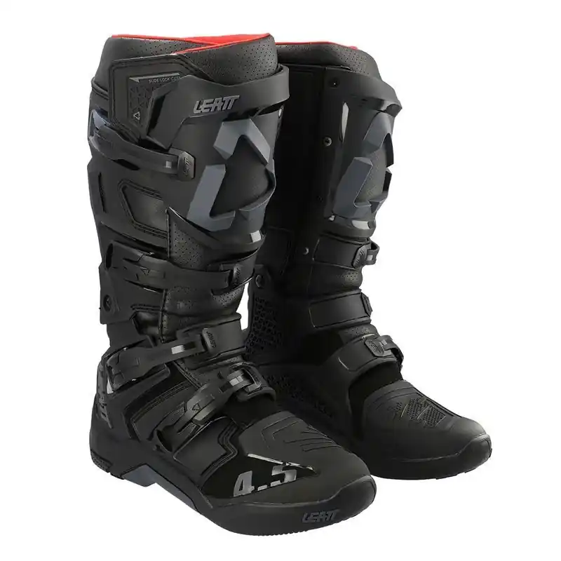 LEATT (PROMOCJA 2023/2024) BUTY CROSS 4.5 BOOTS BLACK KOLOR CZARNY ROZMIAR 45.5 / 29.5 cm Nowość