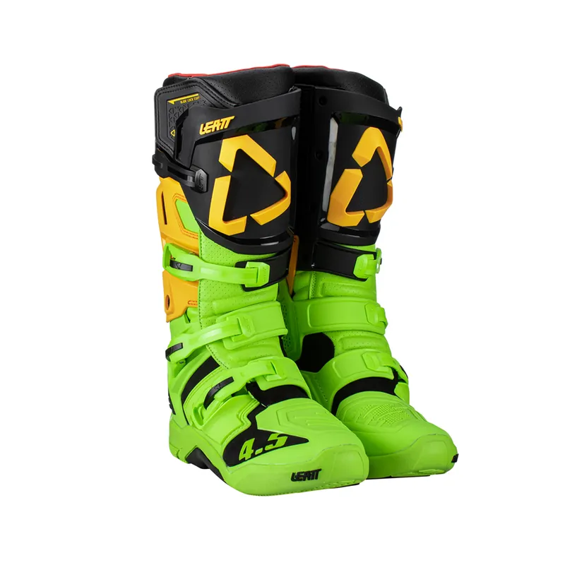 LEATT (PROMOCJA 2023) BUTY CROSS 4.5 BOOTS CITRUS KOLOR CZARNY/ZIELONY FLUO ROZMIAR 44.5 / 29 cm Niska cena