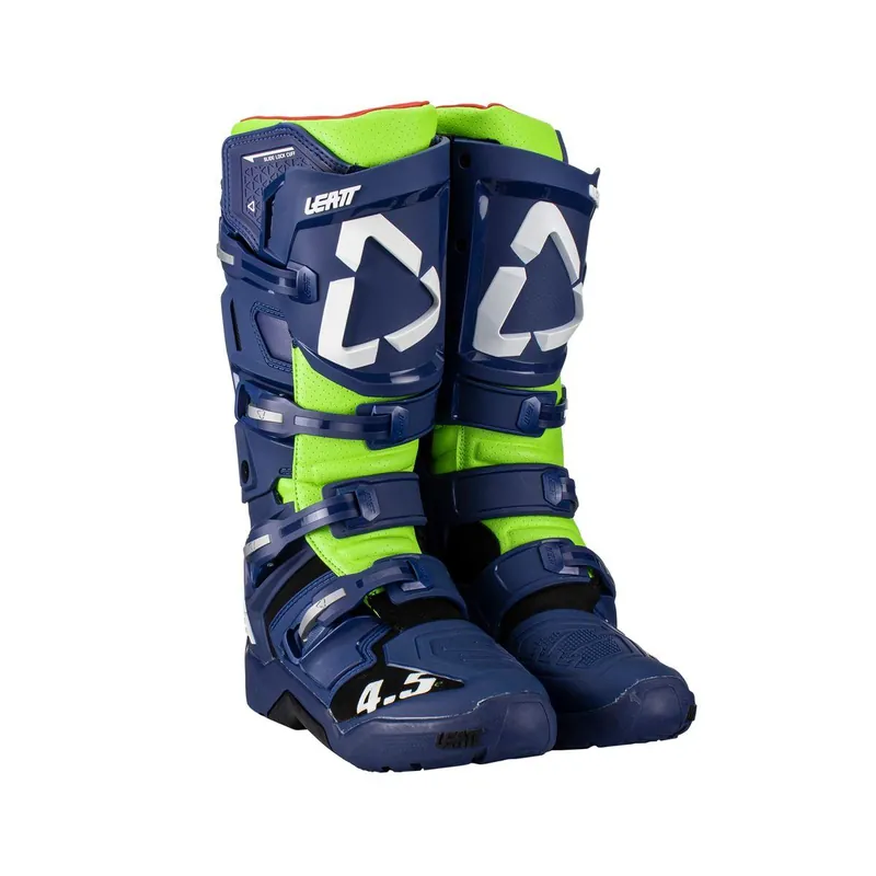 LEATT BUTY CROSS 4.5 ENDURO BOOTS BLUE KOLOR GRANATOWY/ZIELONY FLUO ROZMIAR 40.5 / 25.5 cm Ostatnia szansa