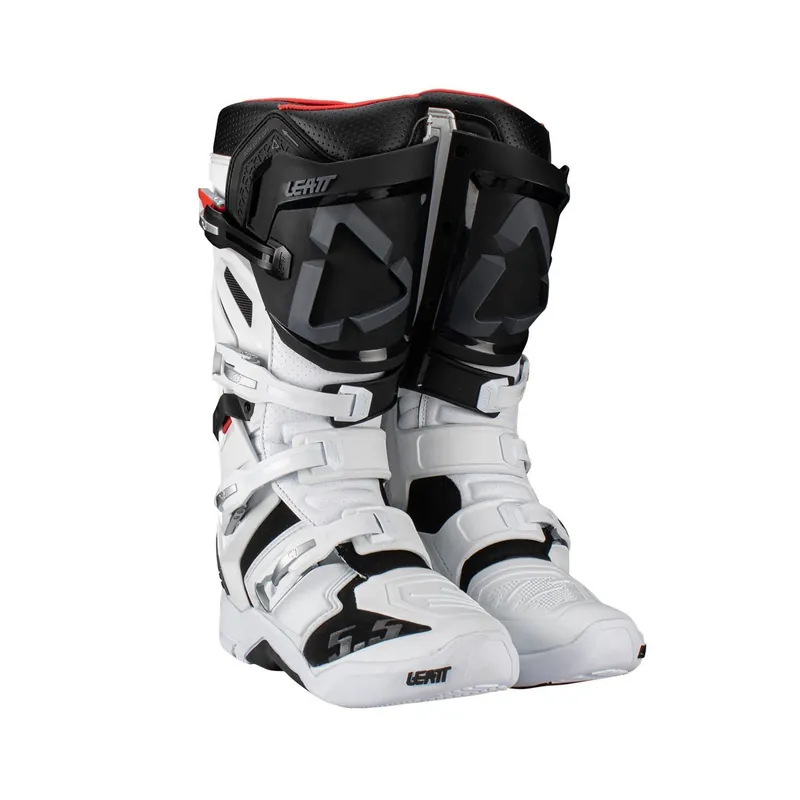 Oferta limitowana LEATT BUTY CROSS 5.5 FLEXLOCK BOOTS WHITE KOLOR BIAŁY/CZARNY ROZMIAR 43 / 27.5 cm