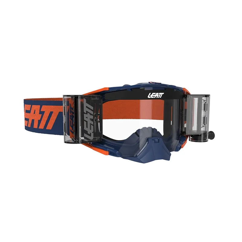 Super okazja LEATT (WYPRZEDAŻ) GOGLE VELOCITY 6.5 ROLL-OFF GOGGLE INK/ORANGE LENS CLEAR 83% - KOLOR GRANATOWY/POMARAŃCZOWY SZYBKA PRZEŹROCZYSTA