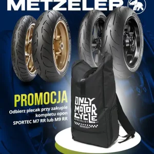METZELER KOMPLET OPON (2520800/22) 120/70ZR17 SPORTEC M7 RR (M) (58W) TL M/C PRZÓD DOT 2022 + (2450400/22) 190/50ZR17 SPORTEC M7 RR (73W) TL M/C TYŁ DOT 20222 + TORBA METZELER Cena promocyjna
