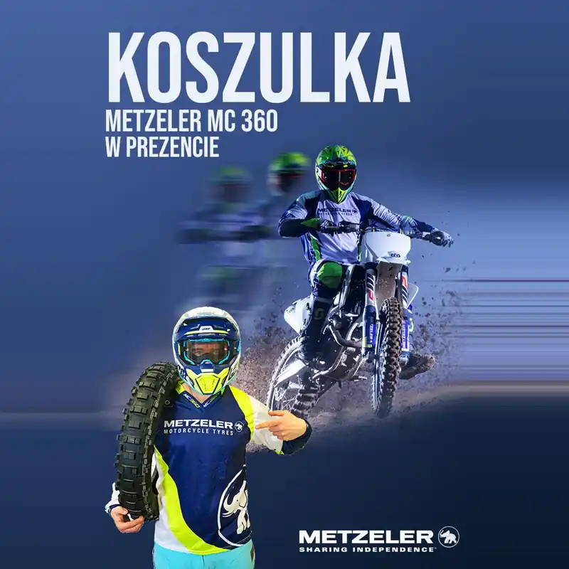 METZELER PAKIET 3 SZTUK OPON (4023400/22) 110/90-19 MC360 MID SOFT (R) NHS 62M TT TYŁ DOT 2022 + KOSZULKA ENDURO M Niska cena