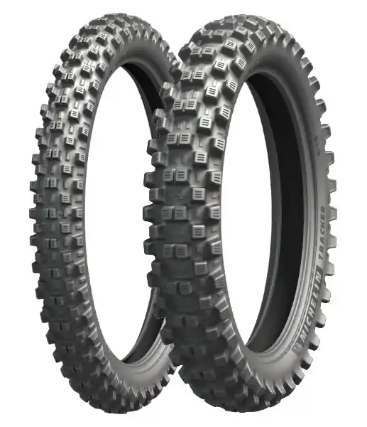MICHELIN KOMPLET OPON (CAI691556/23) 80/100-21 TRACKER 51R TT M/C PRZÓD DOT 2023 + (CAI505893/23) 110/90-19 TRACKER 62R TT M/C TYŁ DOT 2023 Ekspresowa dostawa