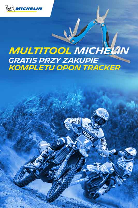 Niska cena MICHELIN KOMPLET OPON (CAI920489/23) 90/90-21 TRACKER 54R TT M/C PRZÓD DOT 2023 + (CAI885099/22) 120/90-18 TRACKER 65R TT M/C TYŁ DOT 2022