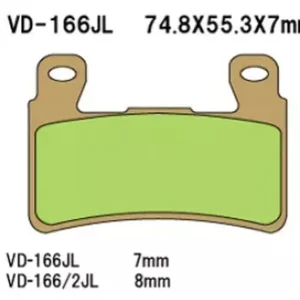 Klocki hamulcowe KH265/KH296 SPIEK METALICZNY ZŁOTE Honda CBR/VTR Przód (8mm) Vesrah VD-166/2JL Taniej
