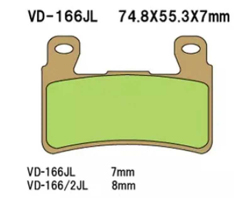 Klocki hamulcowe KH265/KH296 SPIEK METALICZNY ZŁOTE Honda CBR/VTR Przód (8mm) Vesrah VD-166/2JL Taniej