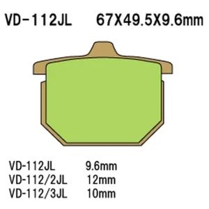 Bestseller Klocki hamulcowe KH31/KH29/KH30 SPIEK METALICZNY ZŁOTE Vesrah VD-112JL