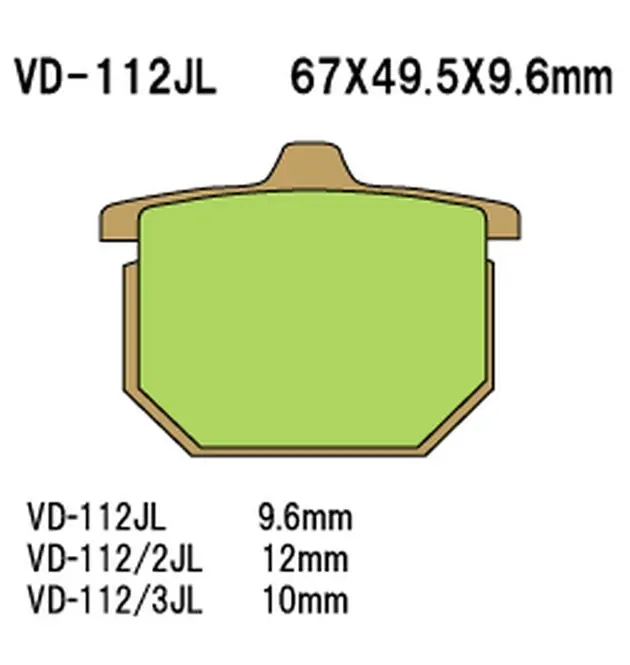 Bestseller Klocki hamulcowe KH31/KH29/KH30 SPIEK METALICZNY ZŁOTE Vesrah VD-112JL