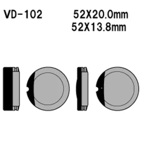 Klocki hamulcowe KH13 Honda CB 360/550/750 Vesrah VD-102 Tani